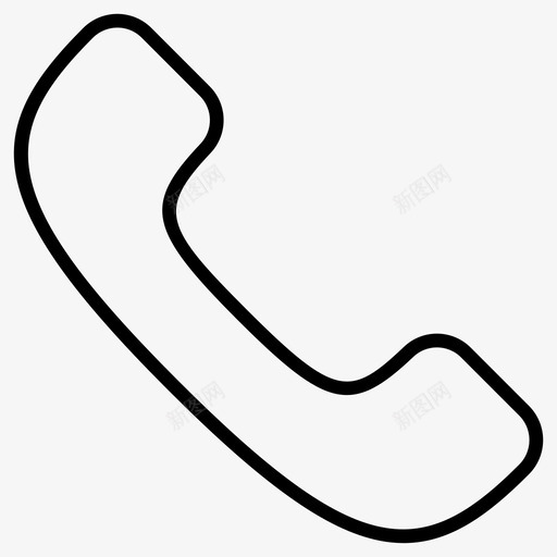 电话通话联络图标svg_新图网 https://ixintu.com 用户界面 电话 联络 通话