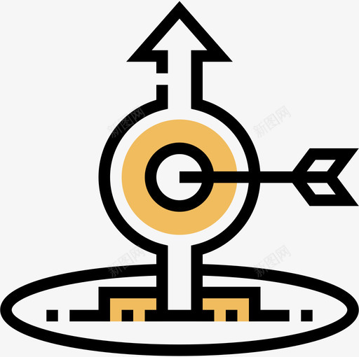 焦点商务316黄影图标svg_新图网 https://ixintu.com 商务 焦点 黄影