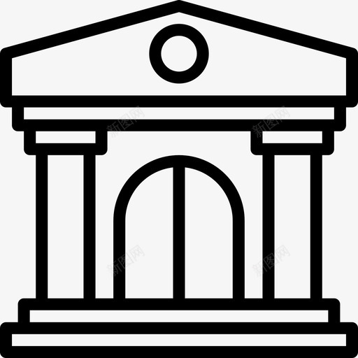 银行企业管理30直线型图标svg_新图网 https://ixintu.com 企业管理30 直线型 银行