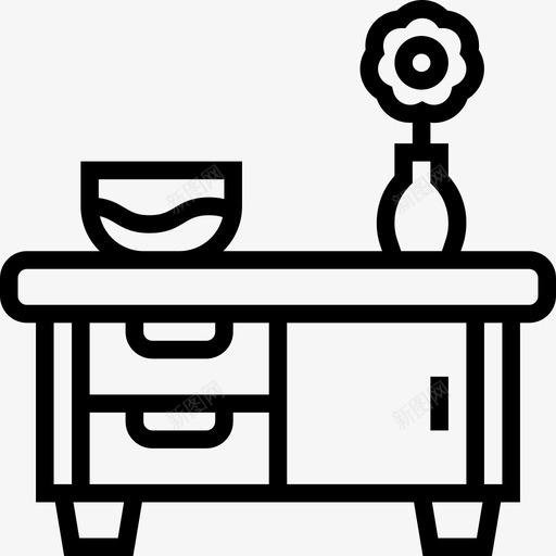 橱柜家装21线性图标svg_新图网 https://ixintu.com 家装 橱柜 线性