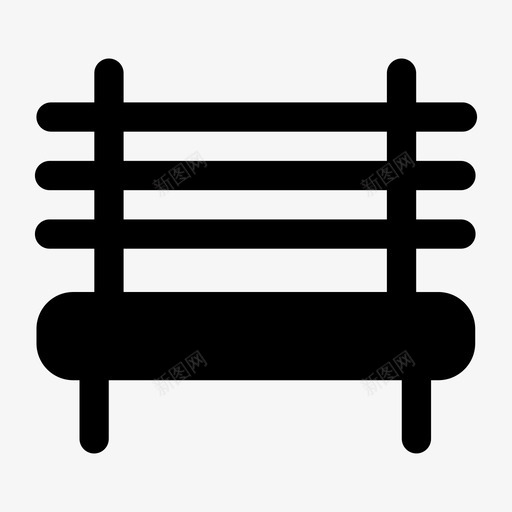 长椅花园长椅户外家具图标svg_新图网 https://ixintu.com 公园坐椅 座椅 户外家具 景观设备实心图标包 花园长椅 长椅