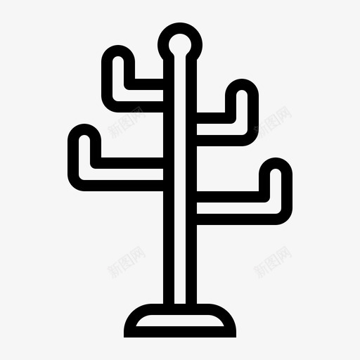 帽架衣架家具图标svg_新图网 https://ixintu.com 家具 家居装饰 帽架 衣架