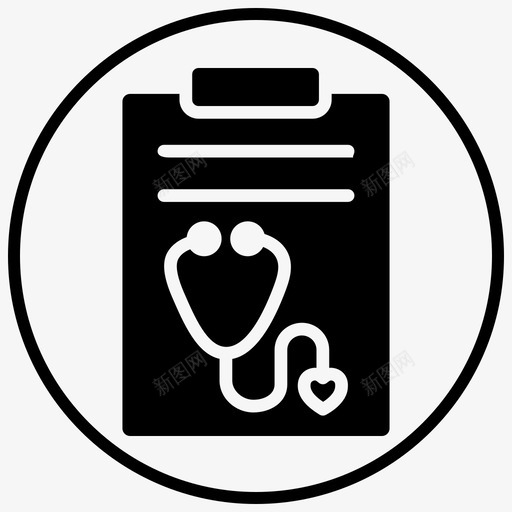 处方账单健康报告图标svg_新图网 https://ixintu.com 健康报告 医疗报告 医疗箱 处方 账单
