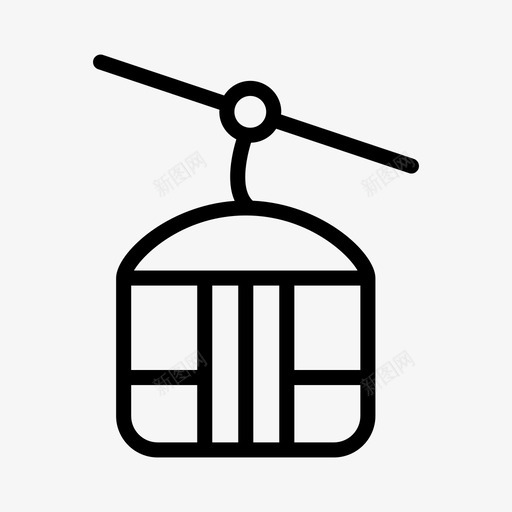 缆车观光交通图标svg_新图网 https://ixintu.com 交通 方式 旅游 缆车 观光