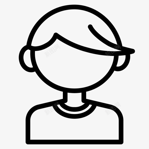 男孩化身人类图标svg_新图网 https://ixintu.com 人类 化身 化身轮廓 女人 男孩