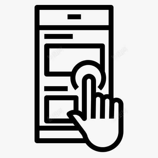 用户测试点击界面图标svg_新图网 https://ixintu.com 可用性测试 点击 用户体验研讨会 用户测试 界面