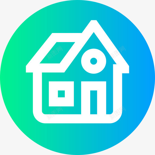 建筑房地产140圆形图标svg_新图网 https://ixintu.com 圆形 建筑 房地产