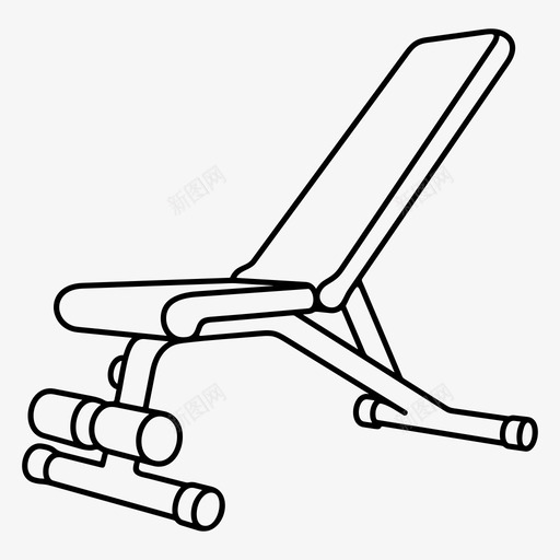 可调式举重台身体锻炼举重台图标svg_新图网 https://ixintu.com 举重 健身 可调 工位 调式 身体 锻炼