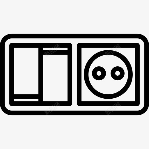插座电工电图标svg_新图网 https://ixintu.com 开关 插座 电工