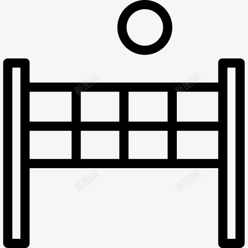 排球网运动和游戏9直线图标svg_新图网 https://ixintu.com 排球网 游戏 直线 运动