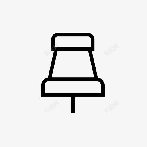 别针商务卡夹子图标svg_新图网 https://ixintu.com 别针 商务 夹子 纸张