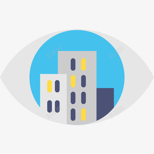 城市智慧城市4平房图标svg_新图网 https://ixintu.com 城市 平房 智慧城市4