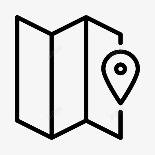 地图区域位置图标svg_新图网 https://ixintu.com 位置 区域 地图 地点 方向 轮廓