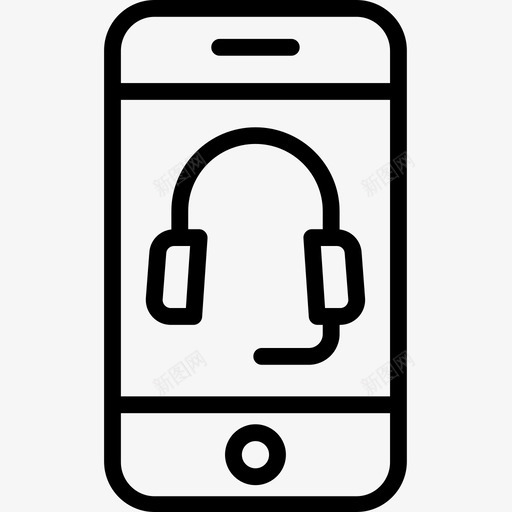 耳机触点20线性图标svg_新图网 https://ixintu.com 线性 耳机 触点
