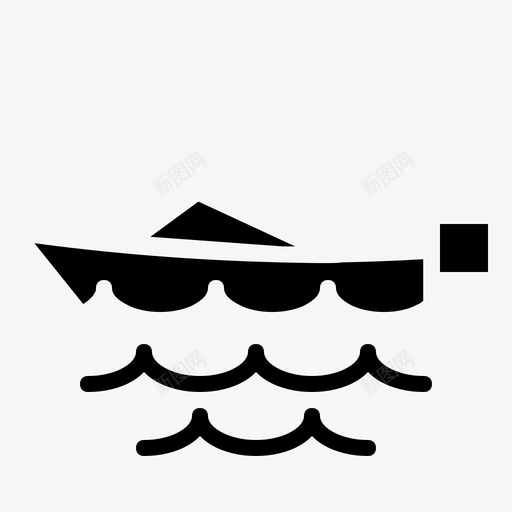 船钓鱼速度图标svg_新图网 https://ixintu.com 车辆 运输 速度 钓鱼