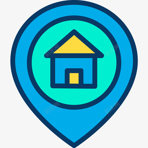 Placerealestate151线性颜色图标svg_新图网 https://ixintu.com Place estate real 线性 颜色
