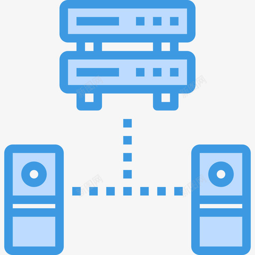 家庭计算机网络5蓝色图标svg_新图网 https://ixintu.com 家庭 蓝色 计算机网络