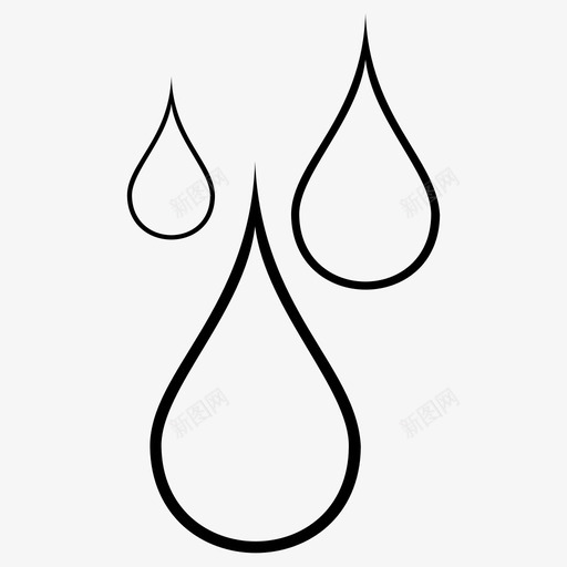 水血滴水图标svg_新图网 https://ixintu.com 水 液体 滴水 血