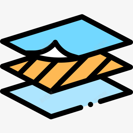 层数织物特征6线性颜色图标svg_新图网 https://ixintu.com 层数 线性颜色 织物特征6
