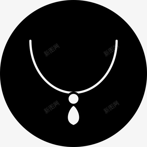 项链珠宝时尚圆形填充物图标svg_新图网 https://ixintu.com 圆形 填充 时尚 珠宝 项链