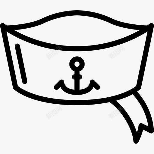 水手帽图标svg_新图网 https://ixintu.com 水手帽