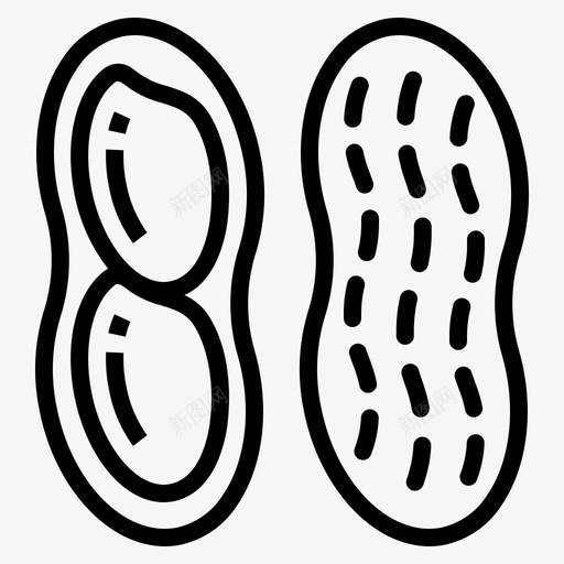 花生健康营养图标svg_新图网 https://ixintu.com 健康 健康食品 概述 花生 营养