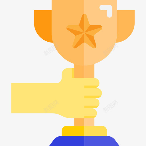 奖杯奖励和奖章3平的图标svg_新图网 https://ixintu.com 奖励 奖杯 奖章 平的