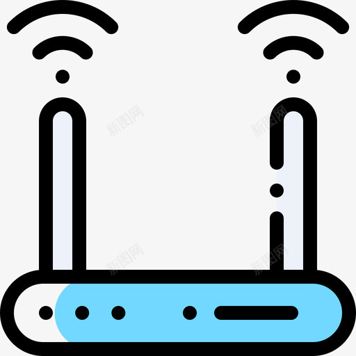 Wifidomotics14颜色省略图标svg_新图网 https://ixintu.com Wifi domotics14 颜色省略