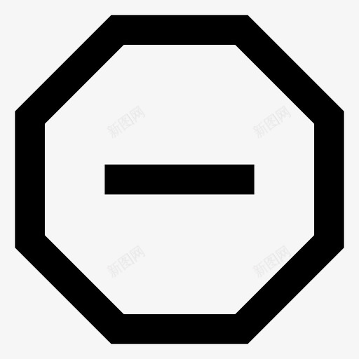 减号八角形bellui图标svg_新图网 https://ixintu.com bell ui 减号八角形 通知
