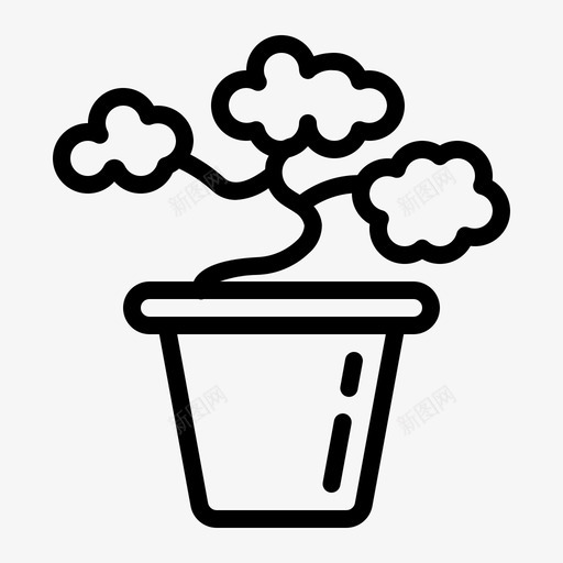 盆景花盆花植物图标svg_新图网 https://ixintu.com 名花 植物 盆景 盆花 花瓶