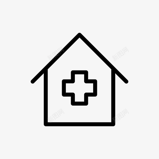 医院大楼护理中心图标svg_新图网 https://ixintu.com 医疗护理 医院 大楼 家庭 护理中心