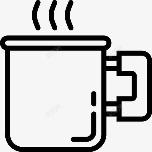 马克杯野营98直线型图标svg_新图网 https://ixintu.com 直线型 野营98 马克杯