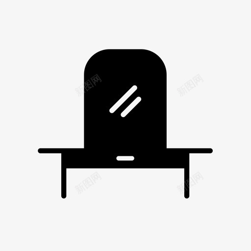 梳妆台抽屉储物柜图标svg_新图网 https://ixintu.com 储物柜 填充 家具 抽屉 梳妆台