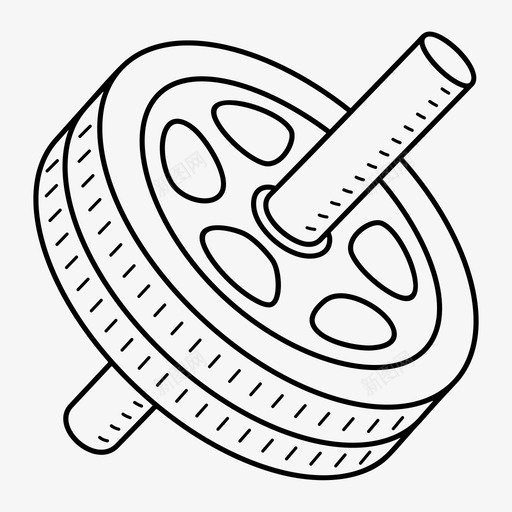 健身滚轮腹部健身器材图标svg_新图网 https://ixintu.com 健身 健身器材 健身房 家庭 滚轮 腹部