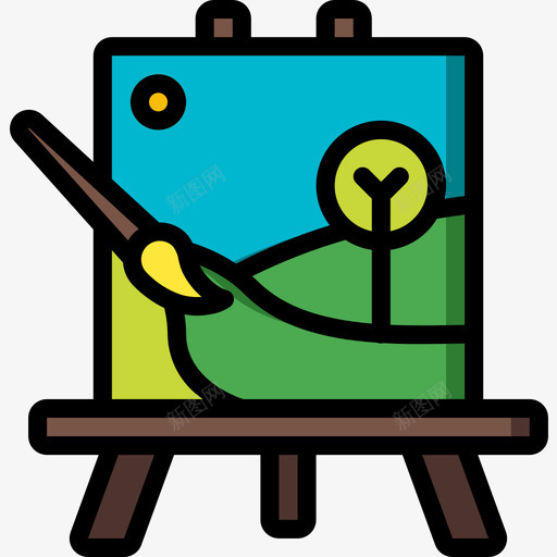 绘画工艺美术5线颜色图标svg_新图网 https://ixintu.com 工艺美术 绘画 颜色