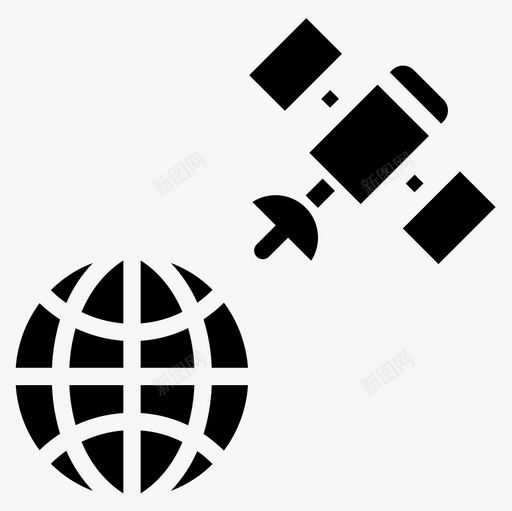 卫星天线地图和导航6实心图标svg_新图网 https://ixintu.com 卫星 地图 天线 实心 导航
