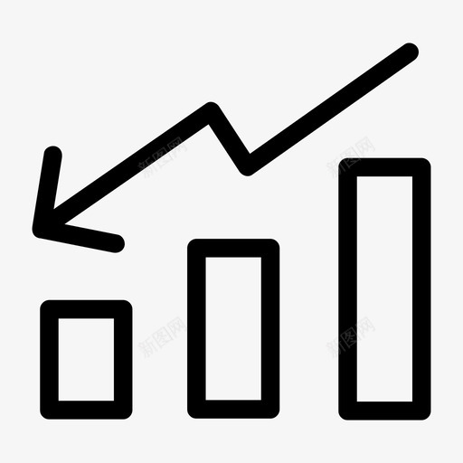 图表条形图进度图标svg_新图网 https://ixintu.com 图表 报告 条形图 网络 进度