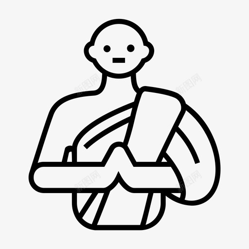 僧侣和尚职业线图标svg_新图网 https://ixintu.com 僧侣 和尚 图标 线图 职业