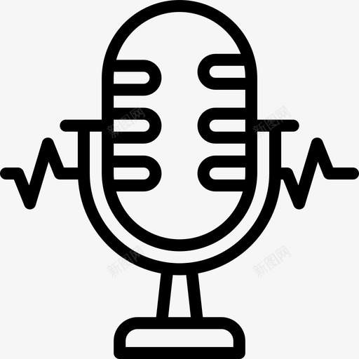 语音识别人工智能机器学习图标svg_新图网 https://ixintu.com 人工智能 大纲 学习 机器 识别 语音 麦克风