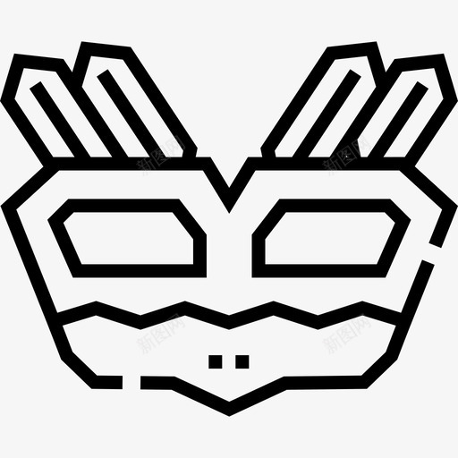 眼罩巴西嘉年华20直线型图标svg_新图网 https://ixintu.com 嘉年华 巴西 直线 眼罩 线型