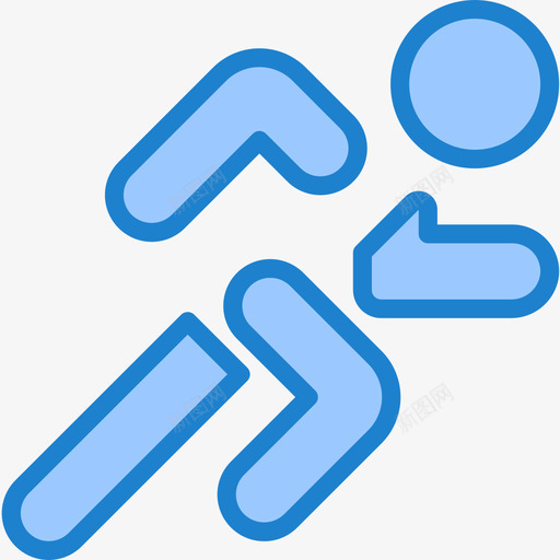 跑跑18号蓝色图标svg_新图网 https://ixintu.com 蓝色 跑 跑18号