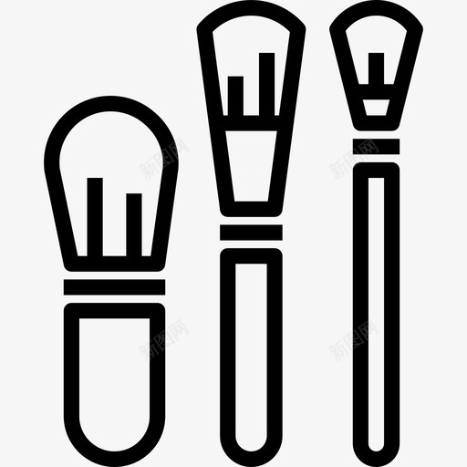 刷子化妆品线状图标svg_新图网 https://ixintu.com 刷子 化妆品 线状