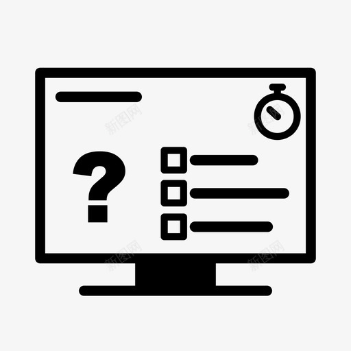 在线测试计算机考试图标svg_新图网 https://ixintu.com 互联网 在线测试 测试 考试 计算机 调查