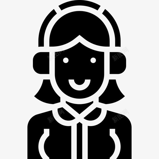 女性在线教育18字形图标svg_新图网 https://ixintu.com 在线教育 女性 字形