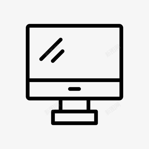显示器电脑屏幕图标svg_新图网 https://ixintu.com 屏幕 显示器 电脑 电视