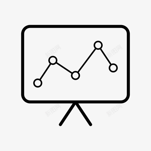折线图业务图形图标svg_新图网 https://ixintu.com 业务 图形 折线 演示 线图 统计 集合