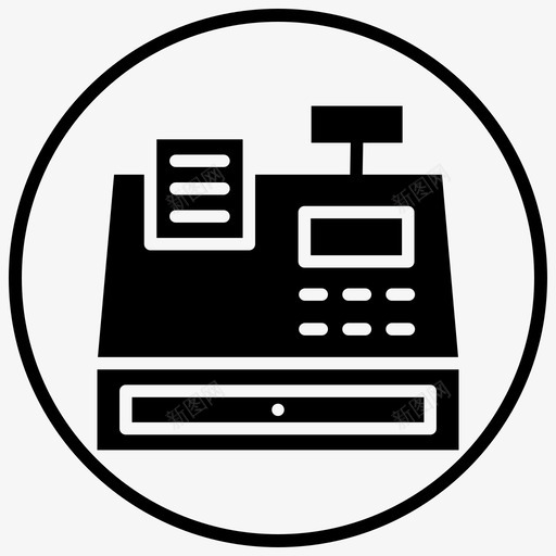 收据传真传真机图标svg_新图网 https://ixintu.com 传真 传真机 办公室 收据 电话 购物和电子商务2黑色填充