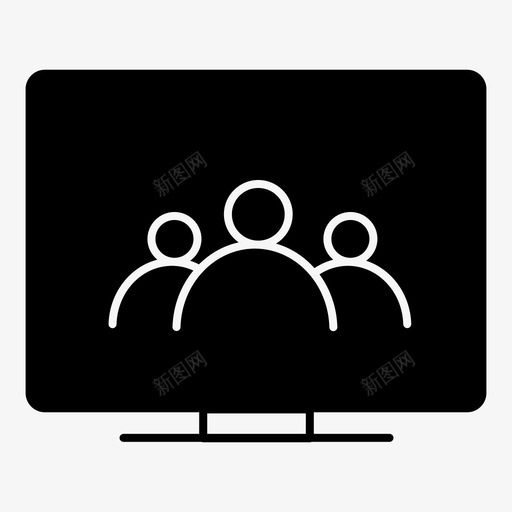 观众出席人数计算机图标svg_新图网 https://ixintu.com 人员 出席人数 小组 聚会 观众 计算机