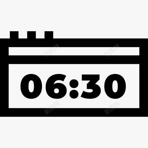 闹钟睡觉时间12线性图标svg_新图网 https://ixintu.com 时间 睡觉 线性 闹钟