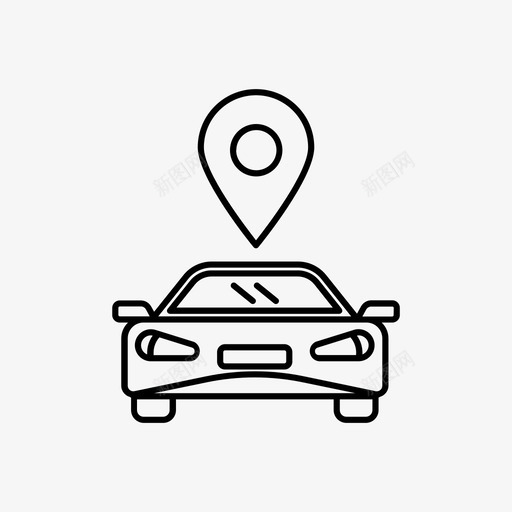 车载gps车库位置图标svg_新图网 https://ixintu.com gps 位置 服务 汽车服务 车库 车载